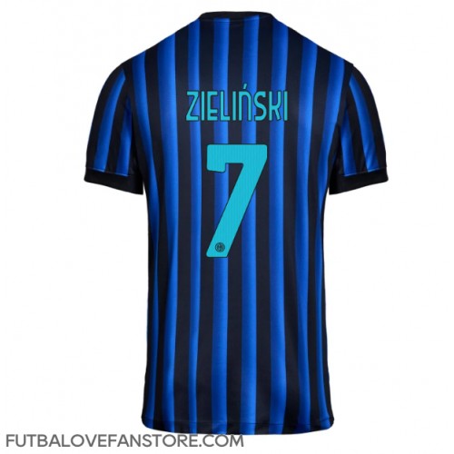 Inter Milan Piotr Zielinski #7 Domáci futbalový dres 2025-26 Krátky Rukáv Inter Milan Piotr Zielinski #7 Domáci futbalový dres 2025-26 Krátky Rukáv